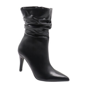 Ladies Ruched Ankle Pointed Toe Boot