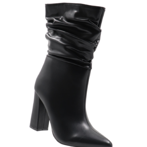 Ladies Ruched Block Heel Boot