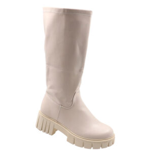 Ladies Long Fashion Boot - Off White