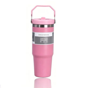 0.89L Stainless Steel Tumbler with Straw, Vacuum Insulated Water Bottle