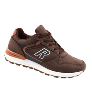 Mens Casual Lace Up Sneaker - Brown