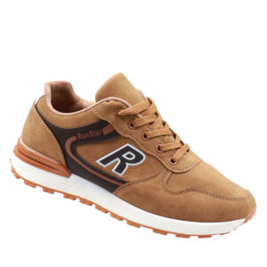 Mens Casual Lace Up Sneaker - Tan