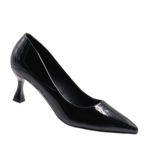 Ladies Pointed Toe Court Heel Black