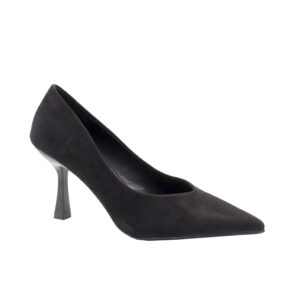 Ladies Pointed Toe Closed Back Heel Black
