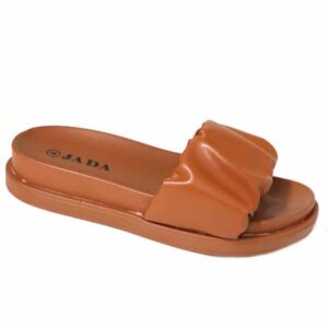Jada Ladies Ruched Slide Tan