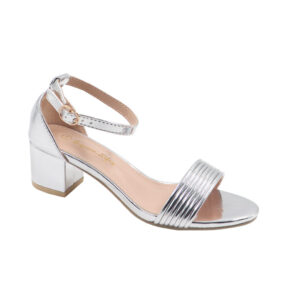 Ladies Single Band Low Block Heel With Ankle Strap Sandal