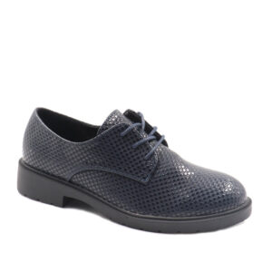 Ladies Lace Up Loafer - Navy