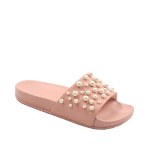 Ladies Pearl Detail Slide Pink