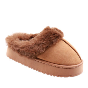 Ladies Furry Slip In Slipper