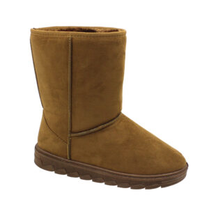 Mens Calf High Suede Boot Tan