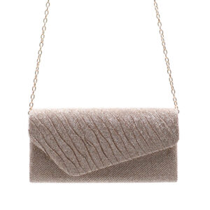 Ladies Elegant Shimmer Clutch With Chain