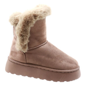 Ladies Furry Ankle Platform Boot