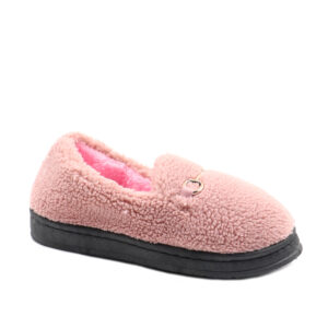 Ladies Furry Slip in Slipper - Pink