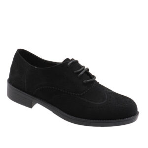 Ladies Lace Up Loafer Black