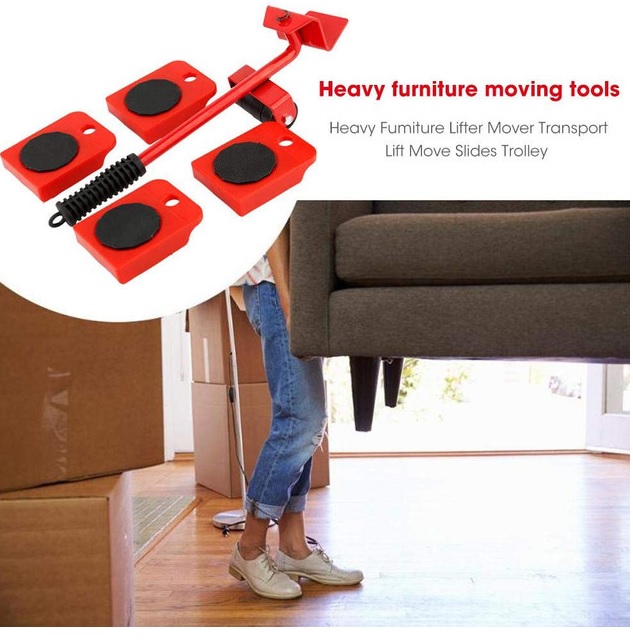 5 Piece Heavy Duty Moving Helper Tool - Red