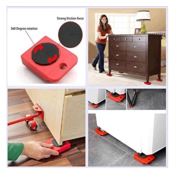 5 Piece Heavy Duty Moving Helper Tool - Red - Image 7