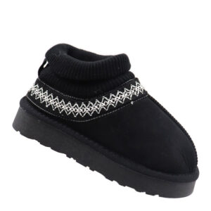 Ladies Upper Sock Platform Boot - Black