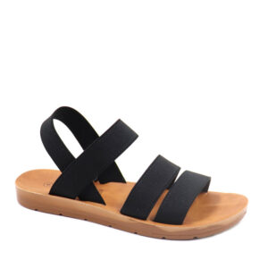 Ladies Elasticated Sandal - Black