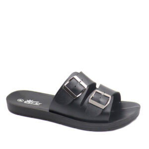 Ladies Double Strap Sandals-Black