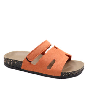 Ladies Mule Sandal With Strap-Orange
