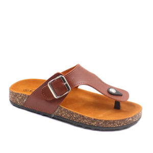 Ladies Pu Slip in Thong - Choc