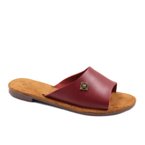 Ladies Slide Sandals-Maroon