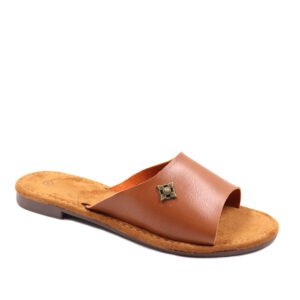 Ladies Slide Sandals-Tan