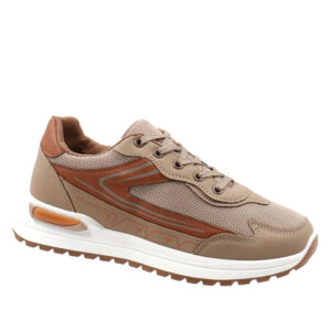 Mens Lace Up Sneaker - Khaki
