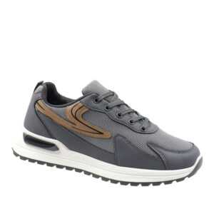 Mens Fashion Lace Up Sneaker - Grey