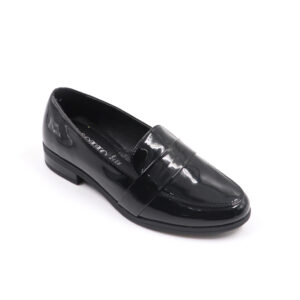 Ladies Fashion Patent Loafer - Black