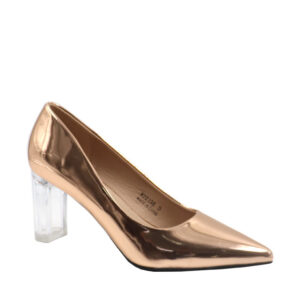 Ladies Court Pointy Clear Heel Assorted
