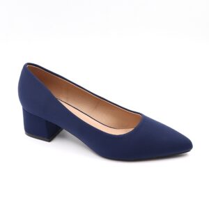 Ladies Low Heel Basic Court – Blue