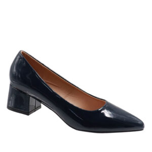 Ladies Low Heel Basic Court Dark Blue