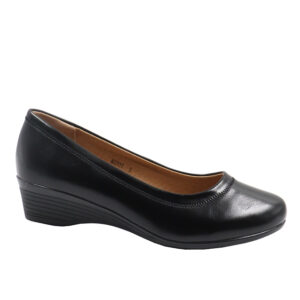 Ladies Low Wedge Pump - Black