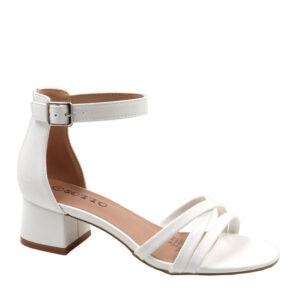 Ladies Ankle Strap Sandal - White
