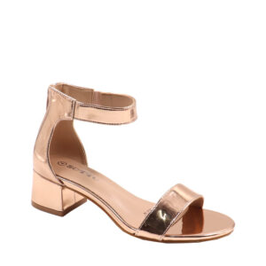 Ladies Low Block Heel With Back Zip Assorted