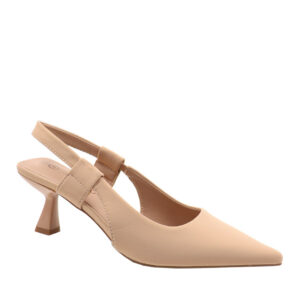 Ladies Slingback Kitten Heel - Khaki