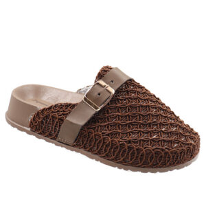 Ladies Slip On Mule - Brown