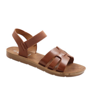 Ladies Strappy Sandal - Brown