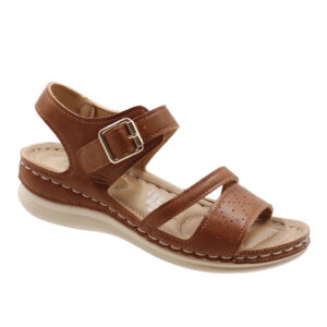Ladies Comfort Sandal - Lt Coffee