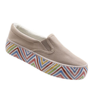 Ladies Canvas Sneaker - Khaki