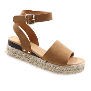Ladies Espradrille Wedge - Khaki