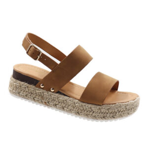 Ladies Espradrille Wedge - Khaki